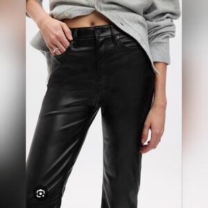 GAP Faux Leather Black Straight Leg Women's Jeans